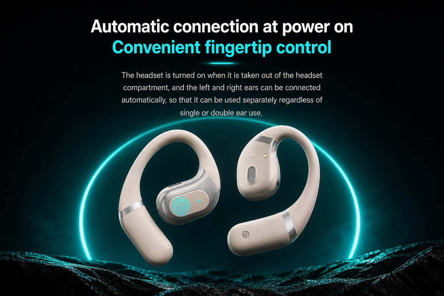 Q80 Open-Ear Wireless Earbuds Secure Fit • All-Day Comfort • Clear Calls