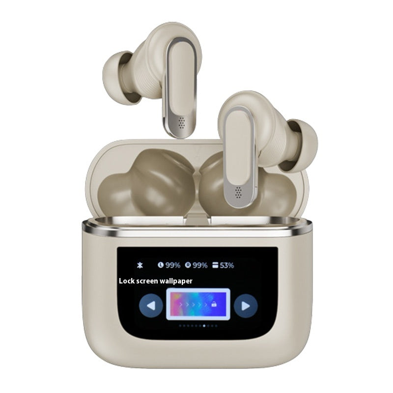 Ultra Long Battery Life Noise Cancelling Smart Screen Bluetooth Earphones V8