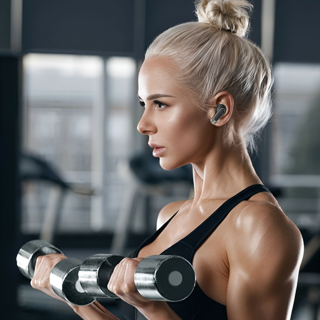 Ultra Long Battery Life Noise Cancelling Smart Screen Bluetooth Earphones V8